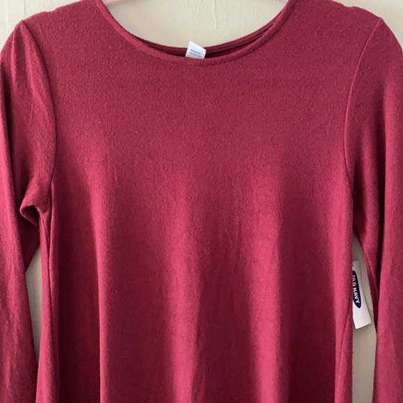 NWT Old Navy XS long-Sleeve Sweater Dress, Fit ‘n Flare, Burgundy SUPER SOFT!! - Picture 8 of 14